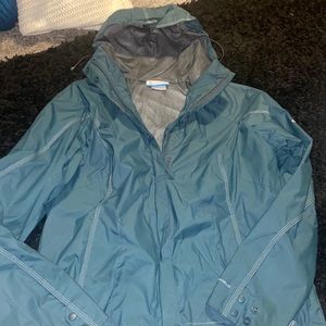 Columbia Blue Rain Jacket